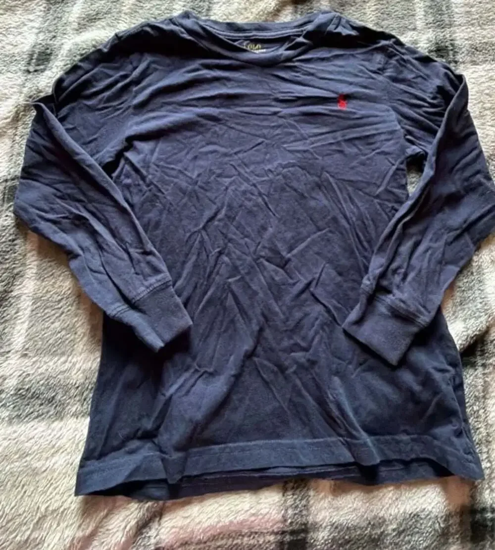 Polo Ralph Lauren Kids Navy Long Sleeve Crew Neck T-Shirt Size 6